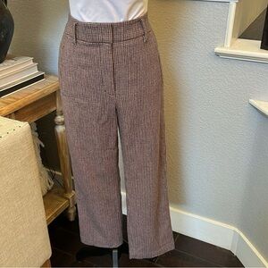 Aritzia Wilfred Wool Cashmere Blend Houndstooth Cropped Trousers